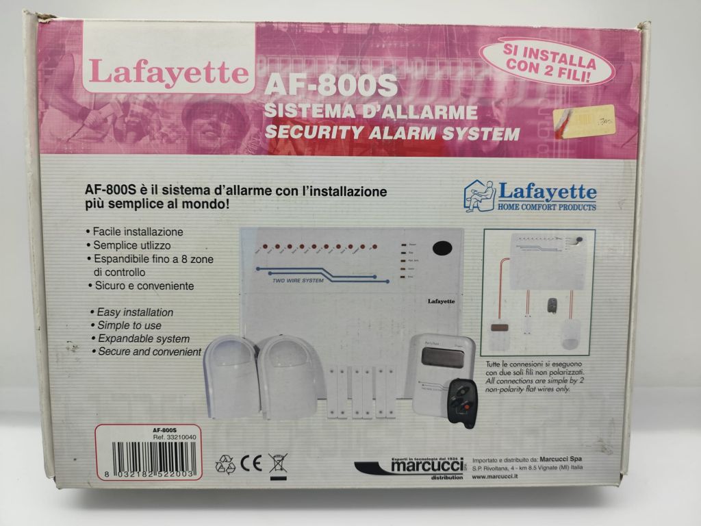 LAFAYETTE SISTEMA D'ALLARME PROFESSIONALE AF-800S