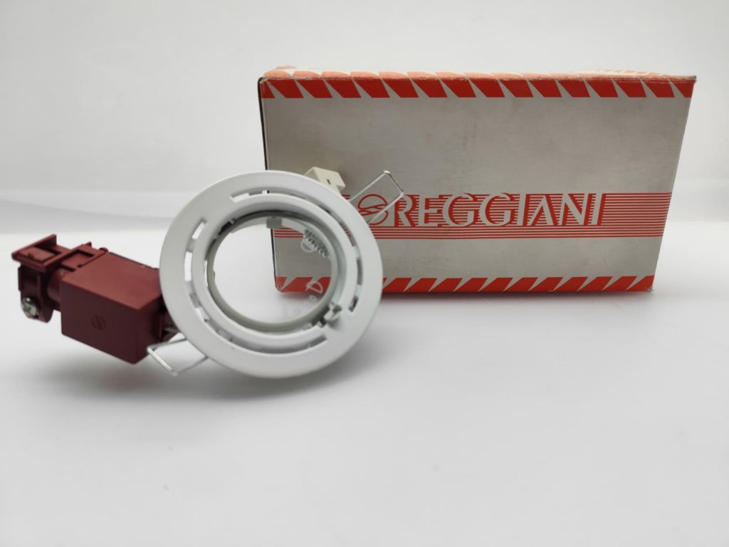 FARETTO DA INCASSO REGGIANI COD.7711 IN ALLUMINIO LACCATO BIANCO LUCIDO